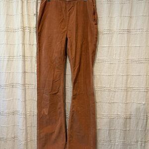 We the Free brown corduroy flare pants with side zipper 27” waist